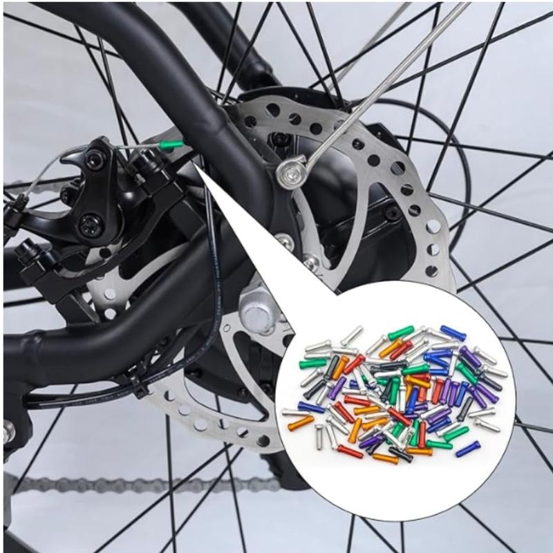 20PCS Bike Shift Brake Cable End Caps MTB Road Bike Shift Brake Inner Cable End Cap Aluminum Alloy End Cap Derailleur Wire Tips