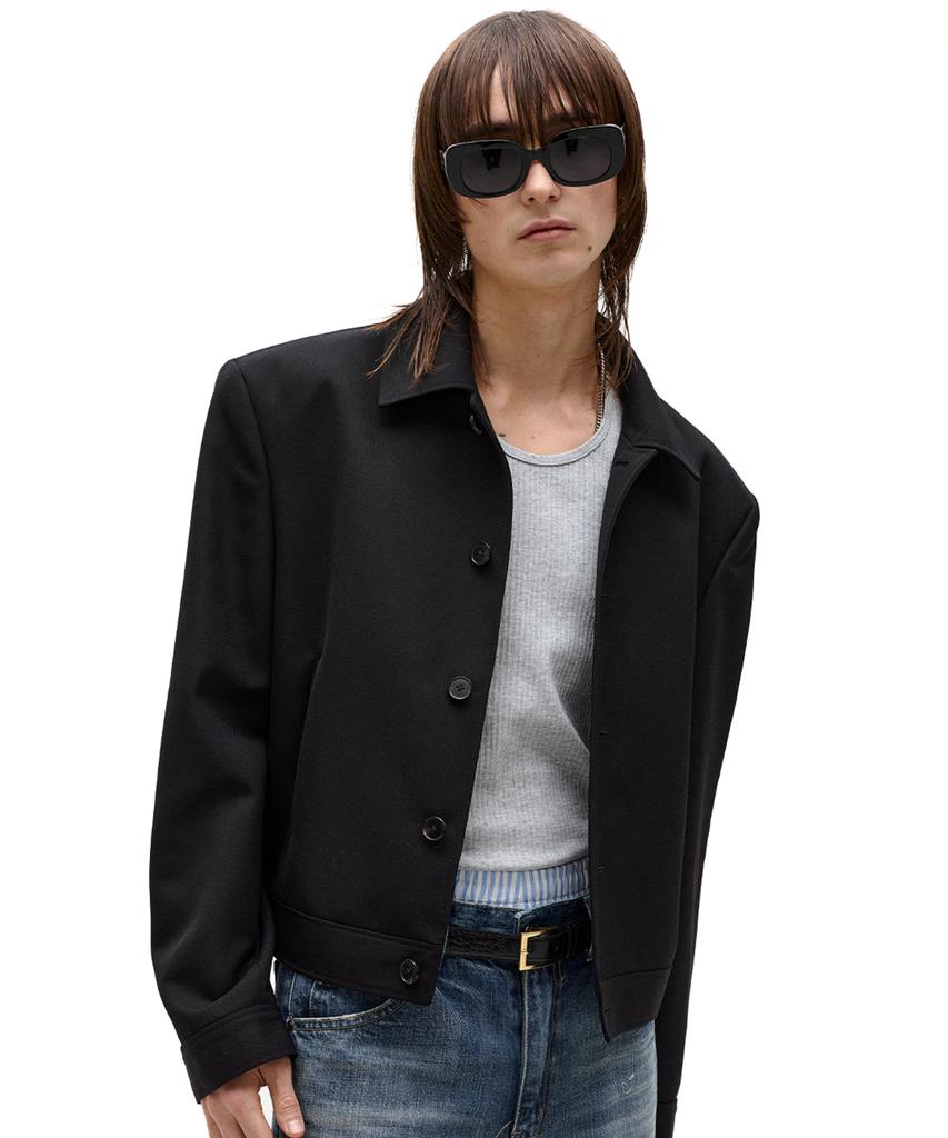 Lmood Marcos Wool Trucker Jacket Black