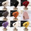 Knitted Winter Hat Women Korean Style Warm Letter For Casual Daily Wear