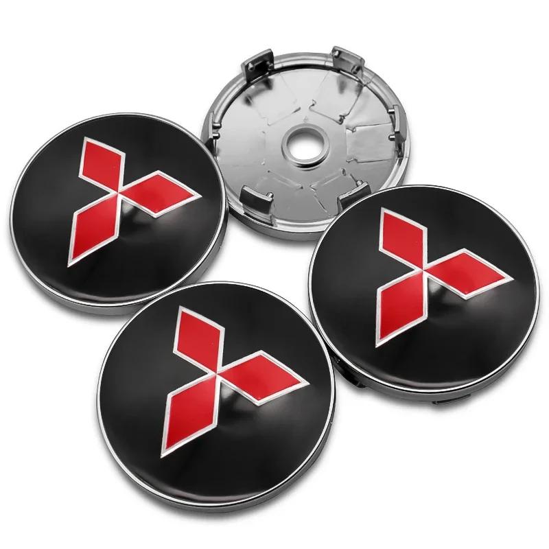 vdpc7 4Pcs 56mm 60mm Car Wheel Hub Center Cap Badge HubCap Auto Accessories For Mitsubishi Lancer Pajero Sport ASX L200 Eclipse Cross