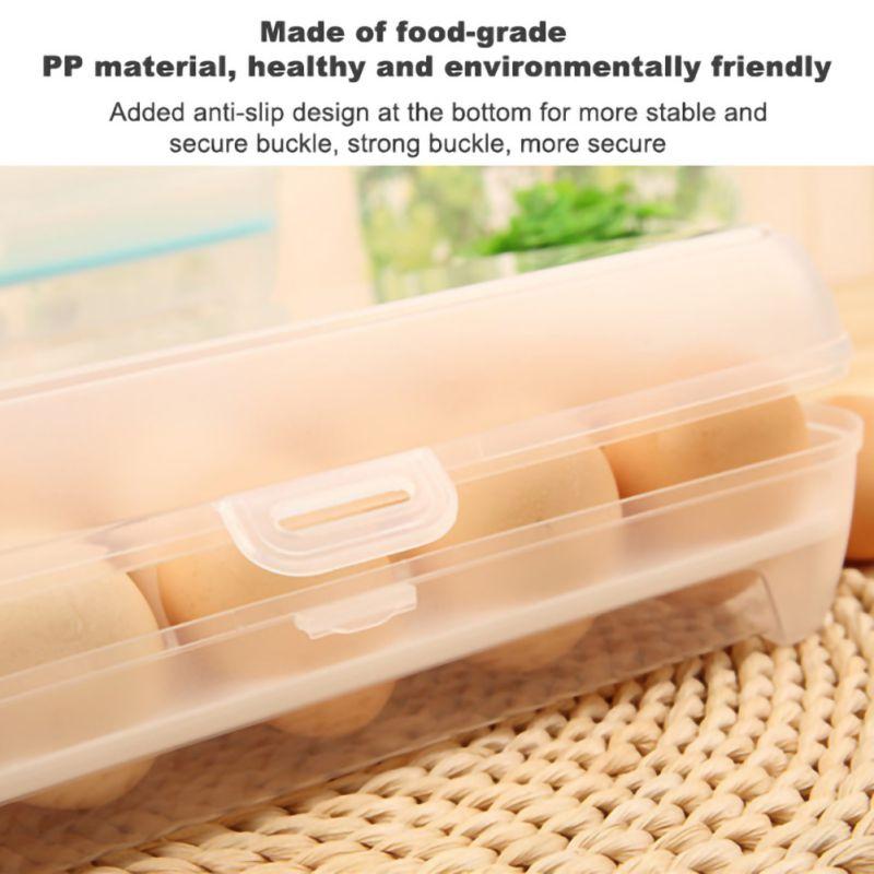 15 Eggs Refrigerator Egg Holder with Lid Deviled Egg Tray Storage Box Dispenser Stackable Plastic Container Kitchen Egg Holders