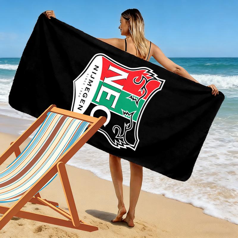 NEC Nijmegen 2D Flat Print Beach Towel, Large Soft Quick Dry Towel for Beach Camping Swimming