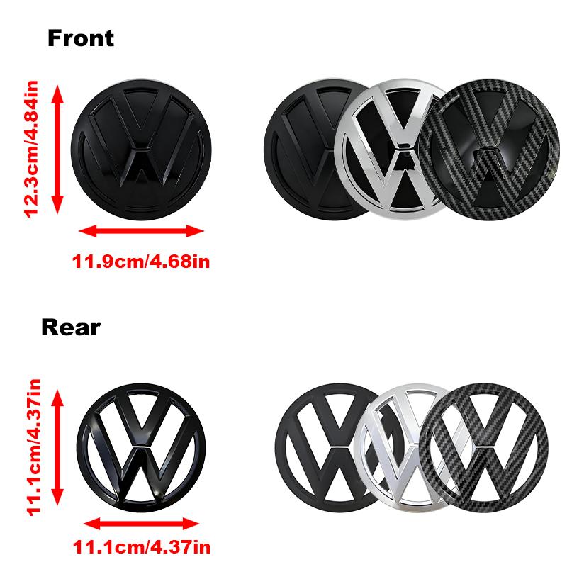 ABCD1 VW Car Front Grill Badge Rear Trunk Lid Emblem Logo 6C0853600 Auto Accessories For Volkswagen Polo 6 6C 2014 2015 2016 2017 2018