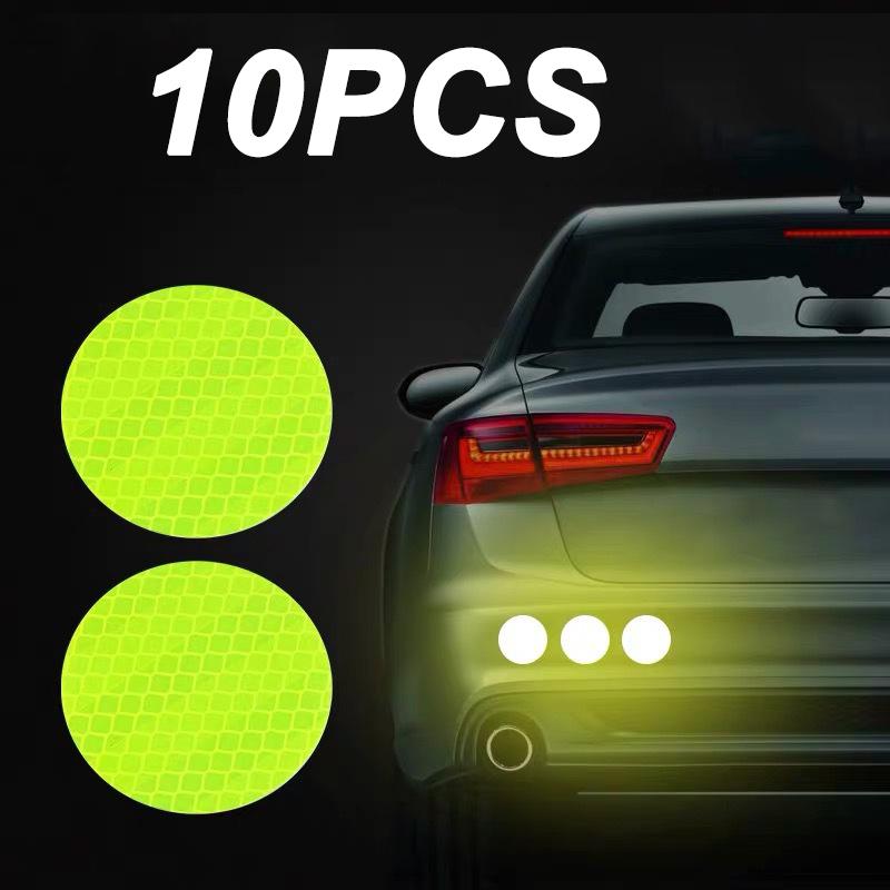 10 шт. Светоотражающая наклейка для автомобиля и мотоцикла Светоотражающая предупреждающая лента против столкновений для украшения багажника автомобиля