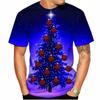 Men's Christmas T-shit Christmas Tree Graphic Clothing O Neck Oversized Apparel European Size Short Sleeve Top Men Shirt Tee