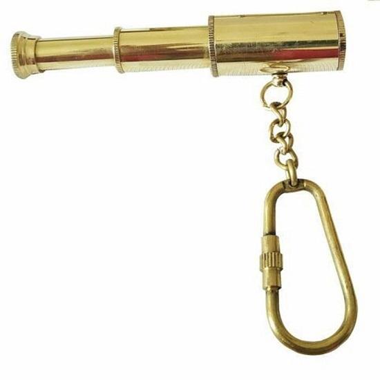 Морской латунный рабочий 3-складной телескоп брелок брелок коллекционный 100 шт.