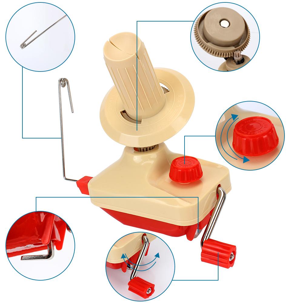 String Ball Hand Operated Yarn Winder for DIY Sewing Making Winder Machine Fiber Wool Manual Handheld Portable