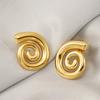 Новые серьги-спирали из титановой стали, креативные, модные, трендовые, с индивидуальностью, женские, взрывные, серьги-пусеты