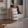 Plastic Modular Drawer Storage Chest Of Drawers Organizer Storage Box, Large Stomo Racks For Multipurpose Organizers | White | 4 Layer
