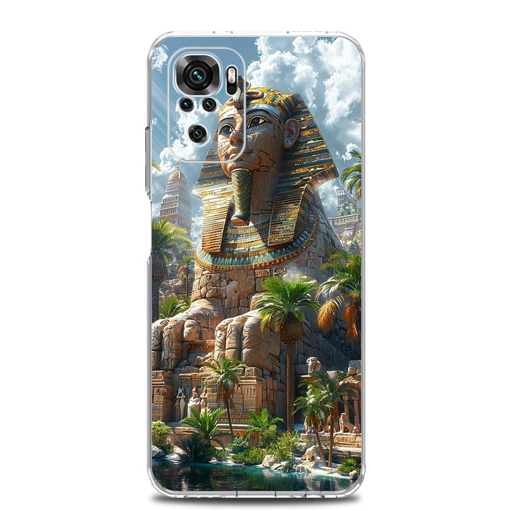 Чехол для телефона для Xiaomi Redmi Note 15 14 13 12 4G 10 11 Pro Plus 5G 14C 13C 12C 10C Обложка Древний Египет Египетский Бог пирамида