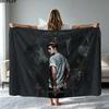 Bieber Print Flannel Blanket High Quality Warm Comfortable Cover for All Seasons Perfect for Gifts Home Decor