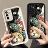 JT19 Изящные котята Кошачье искусство Рисунок Realme 14 15 Huawei P40 Honor 70 90 Infinix Tecno itel Motorola Google Все модели Ангельские глазки Мягкий ТПУ Чехол для телефона