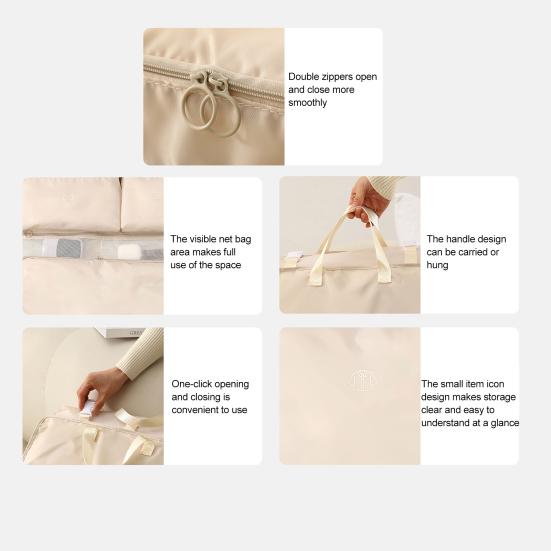 Сумка для хранения одежды, органайзер для чемодана, сумка большой вместимости с несколькими отделениями, пыленепроницаемая, подвесная, складная, органайзер для багажа