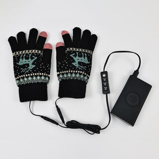 1 пара перчаток с подогревом и зарядкой через USB, сенсорный экран, регулируемый, 3 уровня нагрева, толстые