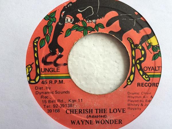 7-дюймовая пластинка WAYNE WONDER Cherish The Love JR002 Jungle Royalty US Reggae Ska Dub Б/у