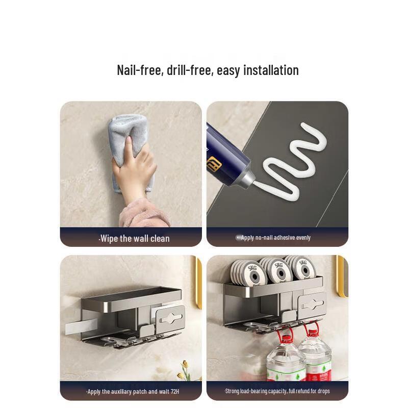 HANDUNYOU Wall-Mounted Double Toothbrush Holder