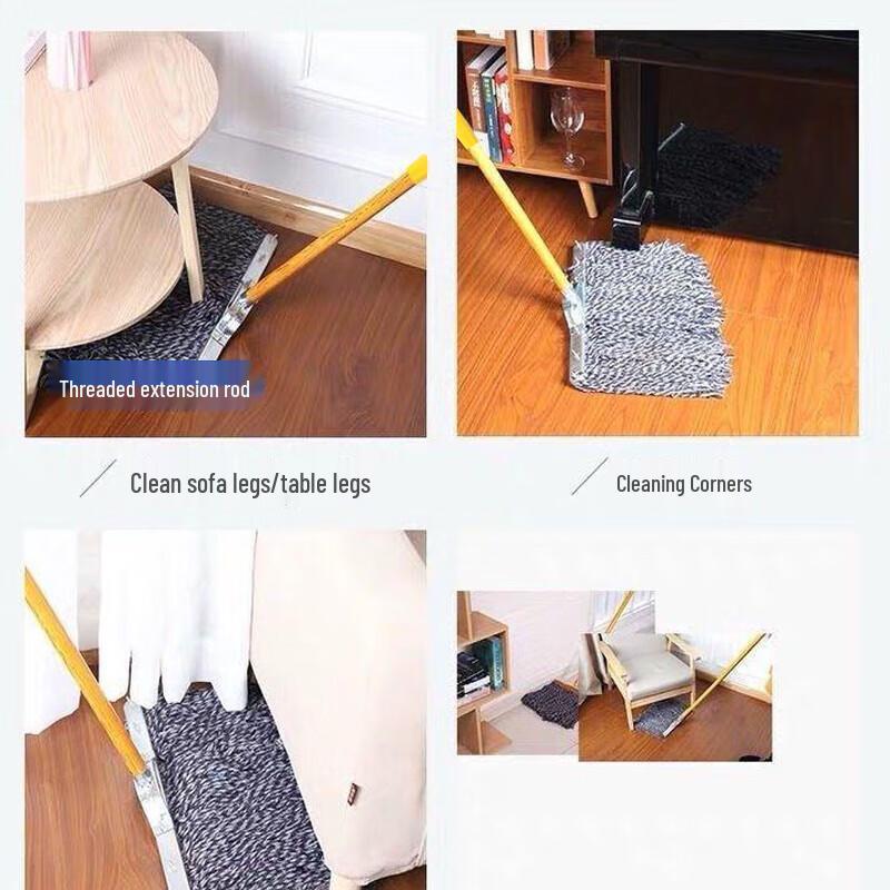 Хлопковая швабра с деревянной ручкой