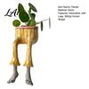 Artistic Gardening Gift Cute Leggy Planter Sitting Human Resin Planter with Legs Shelf Sitter Office Desk Plant Ornament Pot for Succulents
