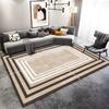 Скандинавский черный геометрический ковер для гостиной, современный ковер класса люкс большой площади для спальни, моющийся коврик для лаунжа, кофейных столиков, напольный коврик
