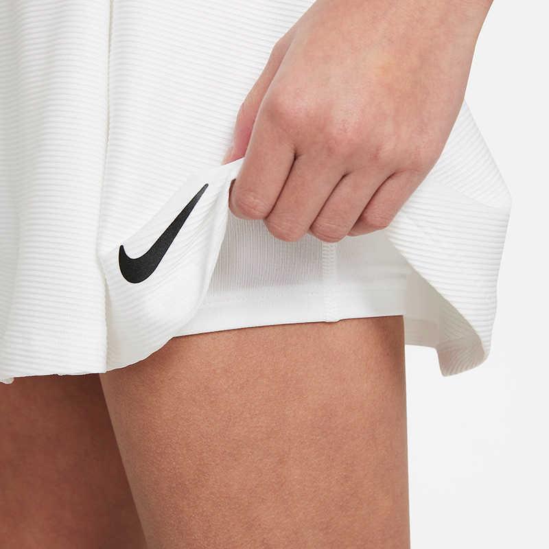 Nike Корт Dri-FIT Victory Solid Logo Юбка Быстросохнущие Удобные Теннисные Шорты Детские Шорты Белые CV7575-100