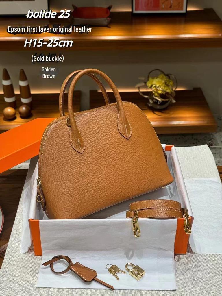 Женская сумка для боулинга из натуральной кожи с принтом пальмы Эпсом 2024 года — ручная и через плечо