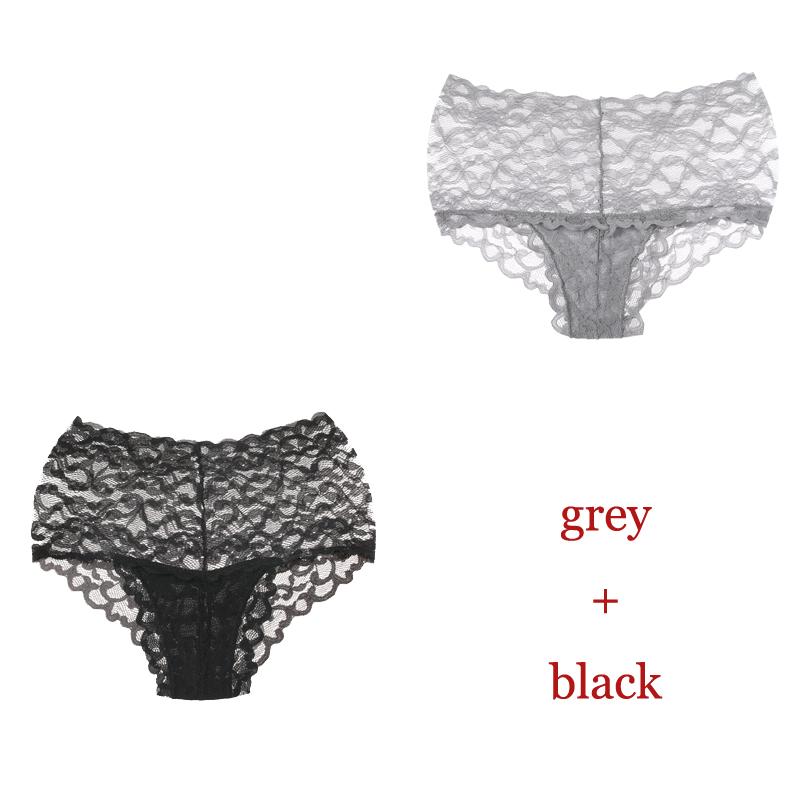 CINOON 2 шт./лот Новые трусики Женское кружевное нижнее белье Сексуальные трусы с высокой посадкой Вышивка Стринги Нижнее белье Однотонное Прозрачное Женское белье