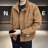 Jacket Men's Spring and Autumn New Loose Stand Collar Large Pocket Working Jacket Charge Men's Top
