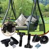 Patio Swing Parts Kit Rustproof Repair Tool Stable Garden Swing Canopy Replacement Fittings for Lawn Patio Porch Backyard Garden