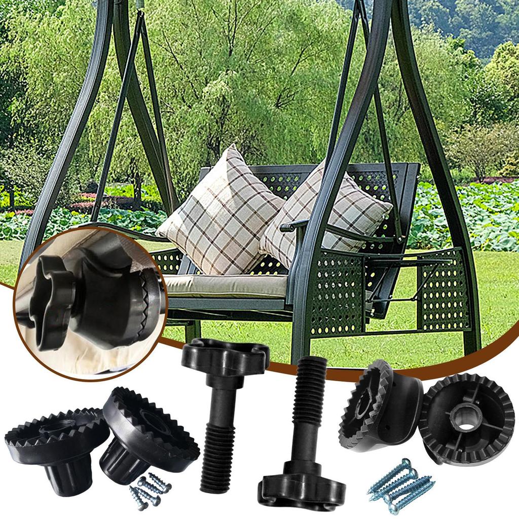 Patio Swing Parts Kit Rustproof Repair Tool Stable Garden Swing Canopy Replacement Fittings for Lawn Patio Porch Backyard Garden