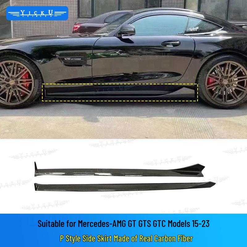Mercedes AMG GT/GTS/GTC Carbon Fiber Body Kit: Front Lip, Rear Lip, Side Skirts, Rear Spoiler, Wind Deflectors.