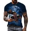 Night Eagle T-shirt 3d Print T Shirt Summer Men's Oversized Short Sleeve Tops Tees Men's Designer Clothing