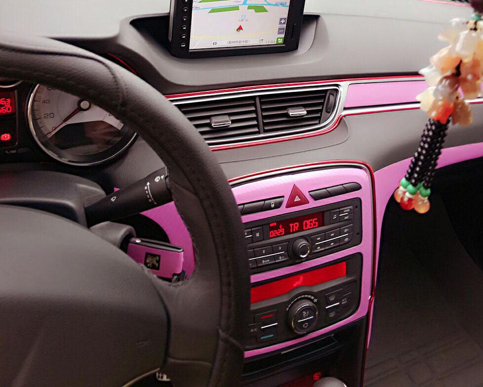 Carbon Fiber Interior Sticker for 12-15 Peugeot 308