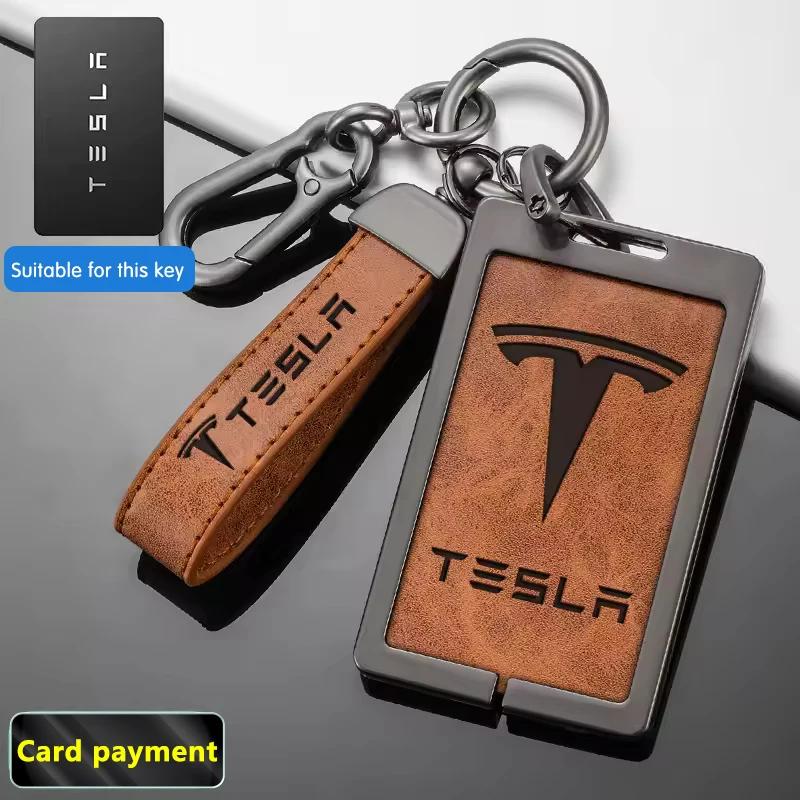 Автомобильная наклейка 2025 Новый Tesla Сплав цинка Чехол-держатель для умной NFC-карты-ключа автомобиля Защитная оболочка Для Tesla Model 3 S X Y Авто Аксессуары