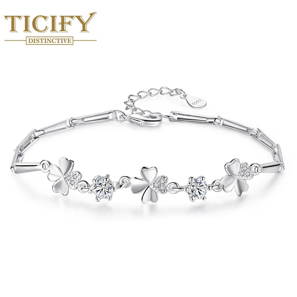 Браслет Сладкий темперамент Женский четырехлистный браслет с цветами и вращением травы