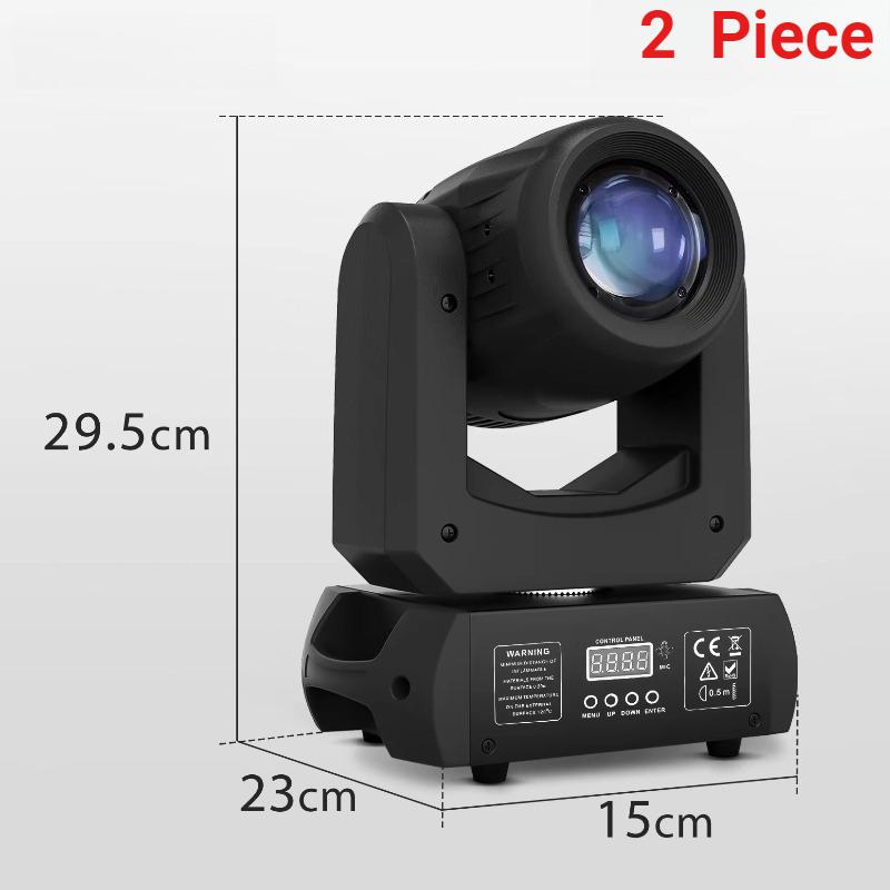 100W LED Lyre Beam Moving Head Light | Sound Activated & DMX Control, Includes Flight Case for DJ/Disco/Wedding/Bar Stages