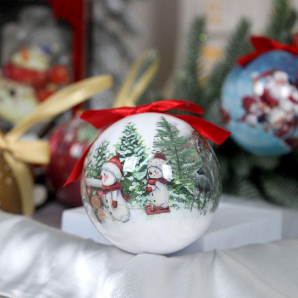 2 шт. 8 см Подвеска на елку Изысканное подвесное украшение Поделки Рождественский шар Окно