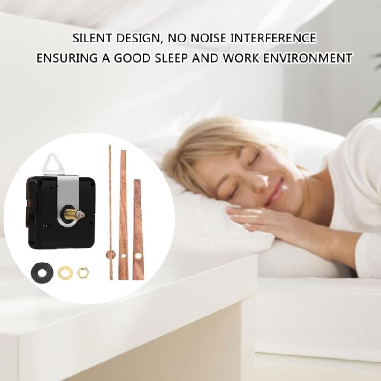 Quiet Clock Movement Clock Mechanism with Wood Clock Hands Clock Accessories for Wall Clock Repair Replacement Kits