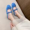 Fashion Round Toe Bow Ballet Style Heightened Inner Baotou Half Slippers Women's Outer Wear Spring and Summer New Flat Shoes