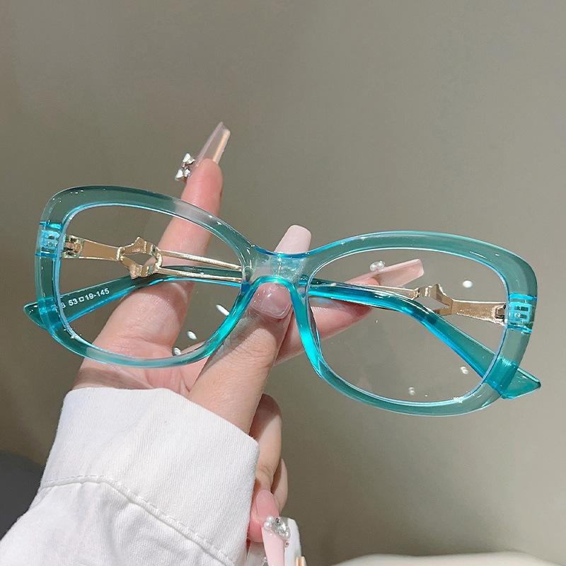 Metal Hollow Anti Blue Light Optical Glasses Women Luxury Brand Designer Myopia Customize Prescription Reading Eye Glasses Frame