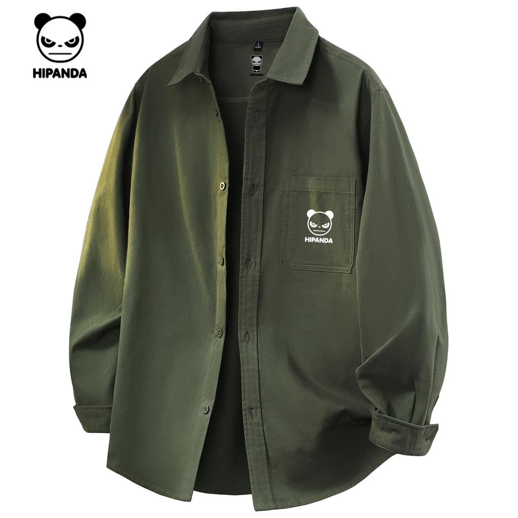 Hello Hipanda, Panda pure cotton flannel high-end collar long sleeved shirt