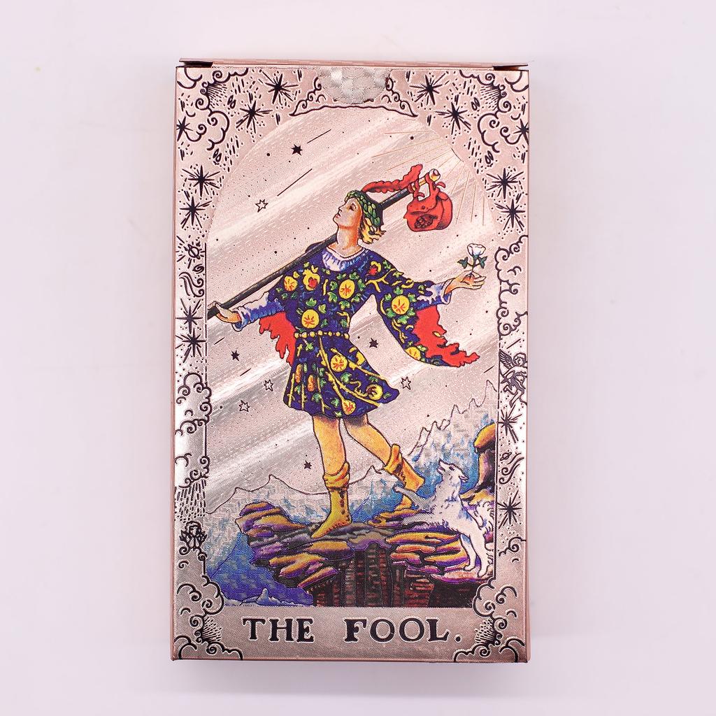 Rose Gold Moon Phase Tarot Deck with Guidebook