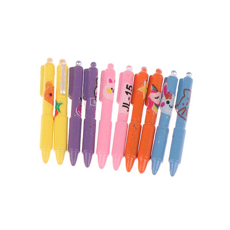 1 шт. 1/12 кукольный домик мини шариковая ручка миниатюрная сцена для изучения модель аксессуары металлическая цветная ручка кукла игрушка