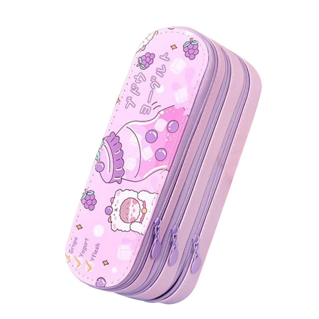 Большой пенал многоцелевой милый стильный 3-слойный пенал большой емкости с расписанием занятий