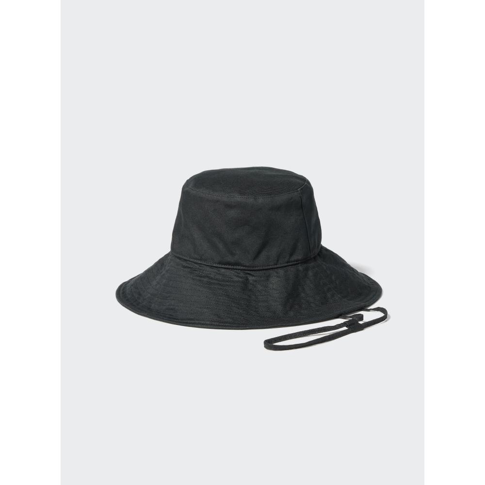 Uniqlo Японская хлопково-льняная шляпа с широкими полями и УФ-защитой