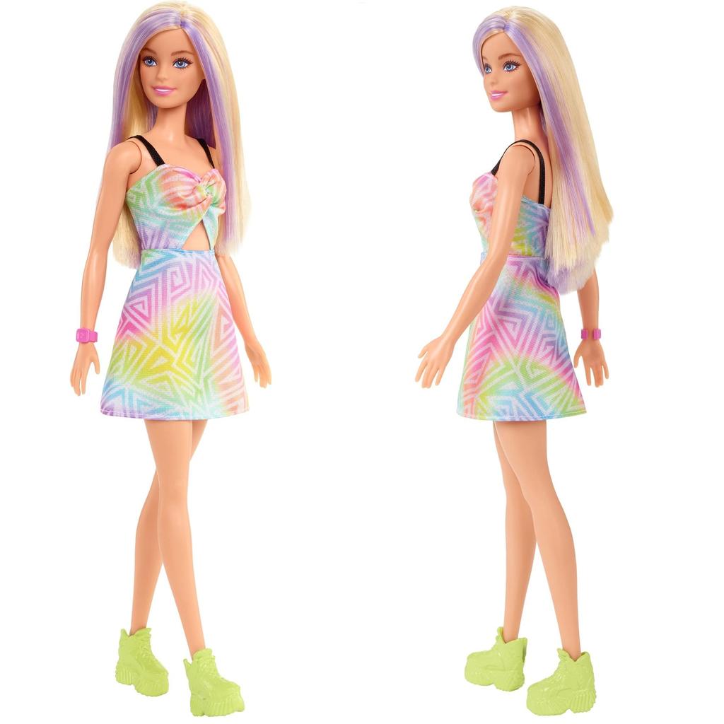 Кукла Барби Fashionista с длинными фиолетовыми волосами и многоразовым пластиковым пакетом 3 и HBV22 для переодевания (Возраст вверх)