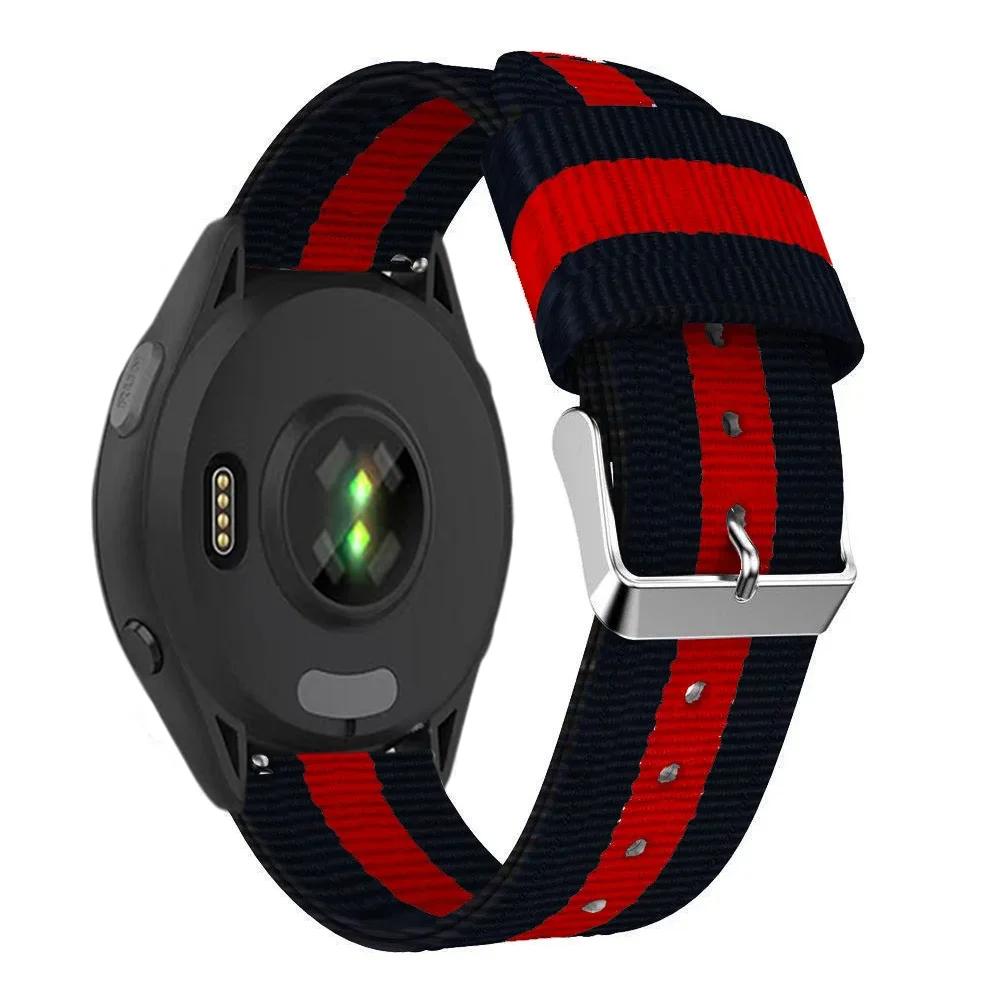 22 мм 20 мм холщовый нейлоновый ремешок для Garmin Forerunner 570 965 265 165 55 970 Venu 3 Браслет Ремень Vivoactive 6 5 Approach S50 Ремешок