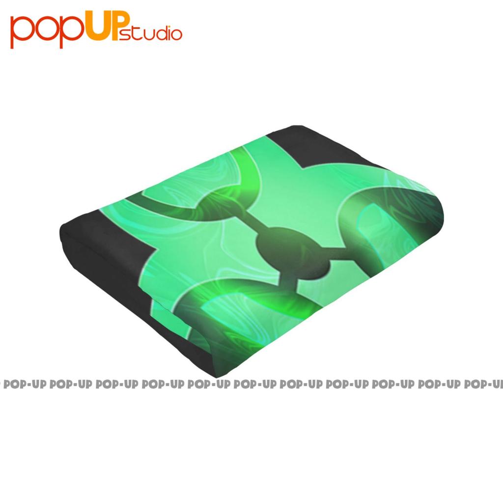 Знак биоопасности Токсичные отходы Зеленый Крутой Предупреждение об опасности Радиоактивный Логотип Ультрамягкое Одеяло Стеганое Зимнее Покрытие для Дивана Покрывала для Кровати