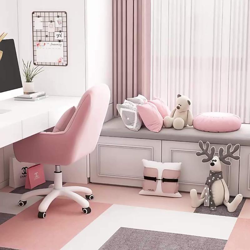 Компьютерный стул Спальня Поворотный стул Удобный для сидения Девочки Макияжный стул Общежитие Студенческое сиденье Стул Домашний поворотный стул