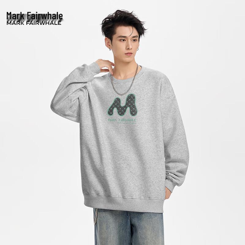 Mark Fairwhale Men's Relaxed Fit Round Neck Pullover Sweatshirt