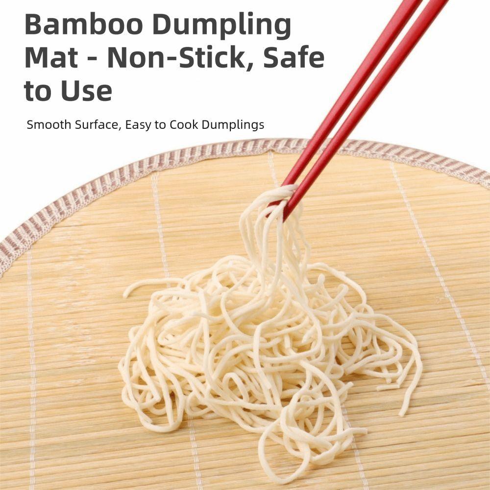 Multi-Purpose Food Storage Plate Eco-Friendly Dumpling Steamer Bamboo Dumpling Tray Party Use